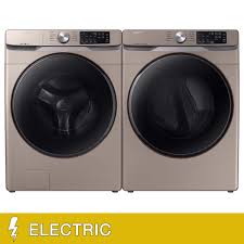 Stackable washing machines and dryers work just like the units you're used to, but installing them is a bit different. Samsung 4 5 Cu Ft Front Load Washer With Steam And 7 5 Cu Ft Electric Dryer With Multi Steam Technology Costco