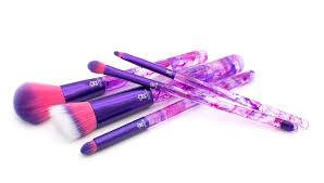 face purple 5pc makeup brush kit