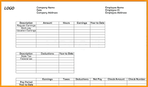 Pay Stub Creator Excel 5 Template Samples Of Generator Free