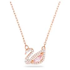 dazzling swan necklace swan pink