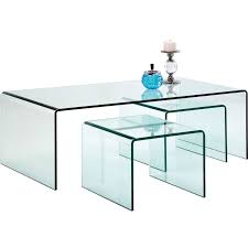 contemporary glass coffee table clear