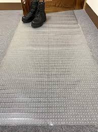s clear plastic runner rug carpet