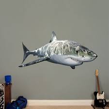 White Shark Wall Decal Animal Decor