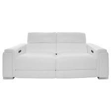 charlette white leather power reclining