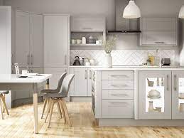 Buy in store with one of our design consultants. Grey Shaker Kitchen Milton Grey Kitchen Range Wickes
