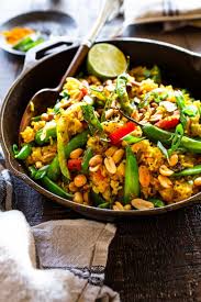 indian fried rice feasting at home