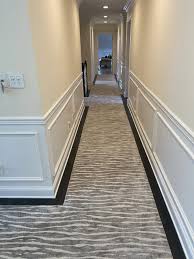carpet install custom hall stair