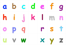 colorful alphabet letters from a to z