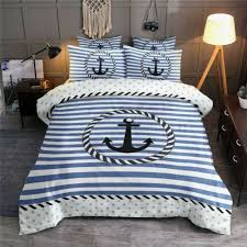 nautical anchor cotton bed sheets