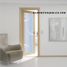 Doors Internal Oak With Glass Sandblast
