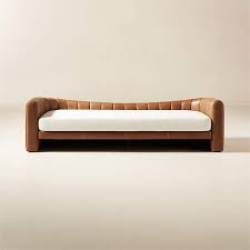 lazar leather daybed bello saddle cb2