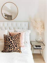 cheetah print home decor white bedroom