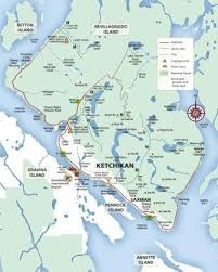 Ketchikan Alaska Maps Island Town Downtown Even