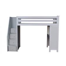 99 list list price $366.69 $ 366. Full Size Mid Loft Bed With Stairs Novocom Top