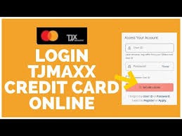 how to login tj ma credit card