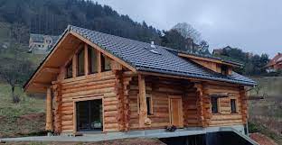 chalet en bois ronds fuste rondin