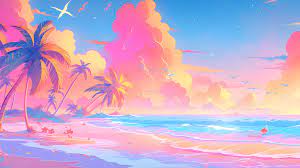 colorful summer beach desktop wallpaper