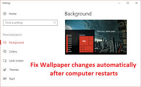 fix wallpaper changes automatically