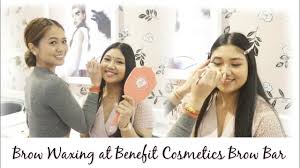 brow waxing at benefit cosmetics