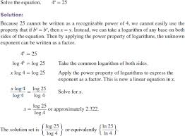 solve the exponential equation by