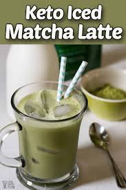 iced keto matcha green tea latte low