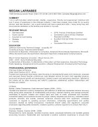 Sample Resume For Child Care Worker With No Experience Daycare