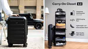 carry on closet 2 0 suitcase with