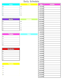 Blank Class Schedule Template High School Homeschool Free Printable