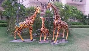 Fiber Garden Animals Giraffe For Park