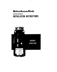 kitchenaid kwc 200 user's manual manualzz