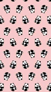 aesthetic panda pink pattern