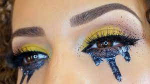 extreme creative tears makeup look by