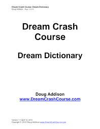 In waking life her marriage was coming apart along with all her future plans. Https Silo Tips Download Dream Crash Course Dream Dictionary Doug Addison Dream Crash Course Dream Dictio