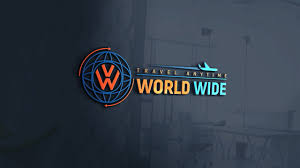world wide travel company logo design