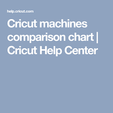 Cricut Machines Comparison Chart Cricut Help Center