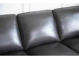 Abbyson Milton Leather Sofa Black