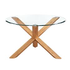 miso solid oak and glass dining table