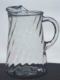 Vintage Swirl Pattern Glass Pitcher