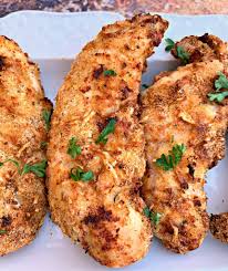 Place 10 oz chicken tenders in a bowl. Easy Air Fryer Parmesan Breaded Fried Chicken Tenders Strips Video