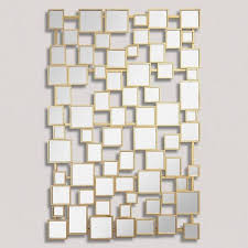Rectangle Frameless Gold Mirror