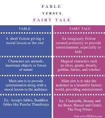 Difference Between Fable And Fairy Tale Pediaa Com