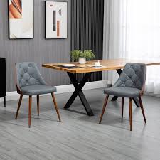 homcom modern dining chairs set of 2