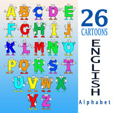 26 english alphabet cartoon characters