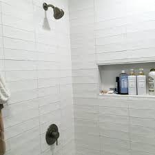 White Subway Tile Shower Tile Bathroom