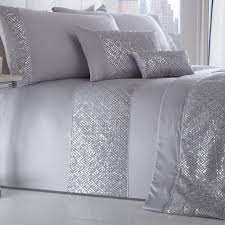 sparkle shimmer silver duvet cover sets