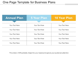 one page template for business plans