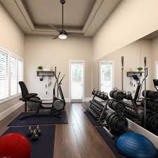 Impressive home gym in the basement with carpeted basketball courtyard. 20 Home Gym Ideas For Designing The Ultimate Workout Room Extra Space Storage