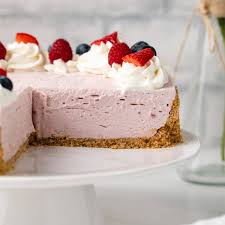 no bake berry cheesecake baked by an