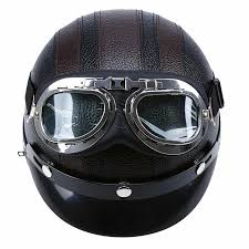 leather helmet goggles fit