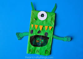 paper bag monster puppets i heart